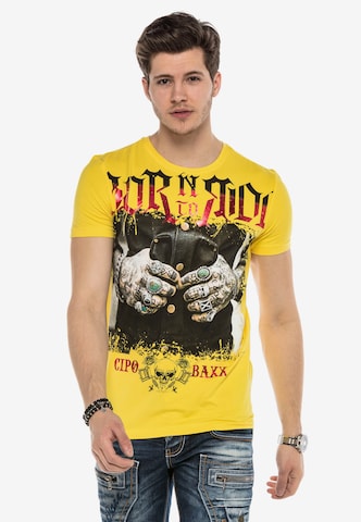 CIPO & BAXX Shirt in Yellow: front