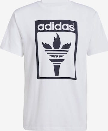 ADIDAS ORIGINALS T-Shirt 'Trefoil Torch' in Weiß: predná strana