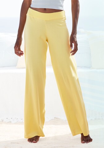 LASCANA Wide leg Broek in Geel