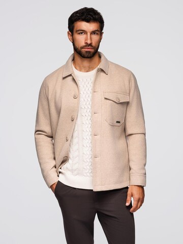 Veste mi-saison Ombre en beige : devant