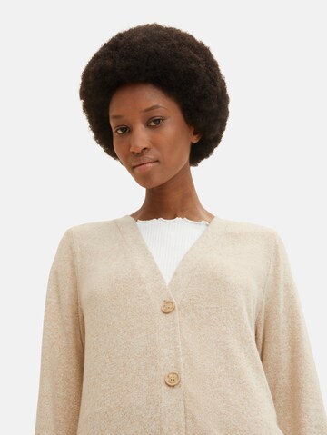 TOM TAILOR Knit cardigan in Brown