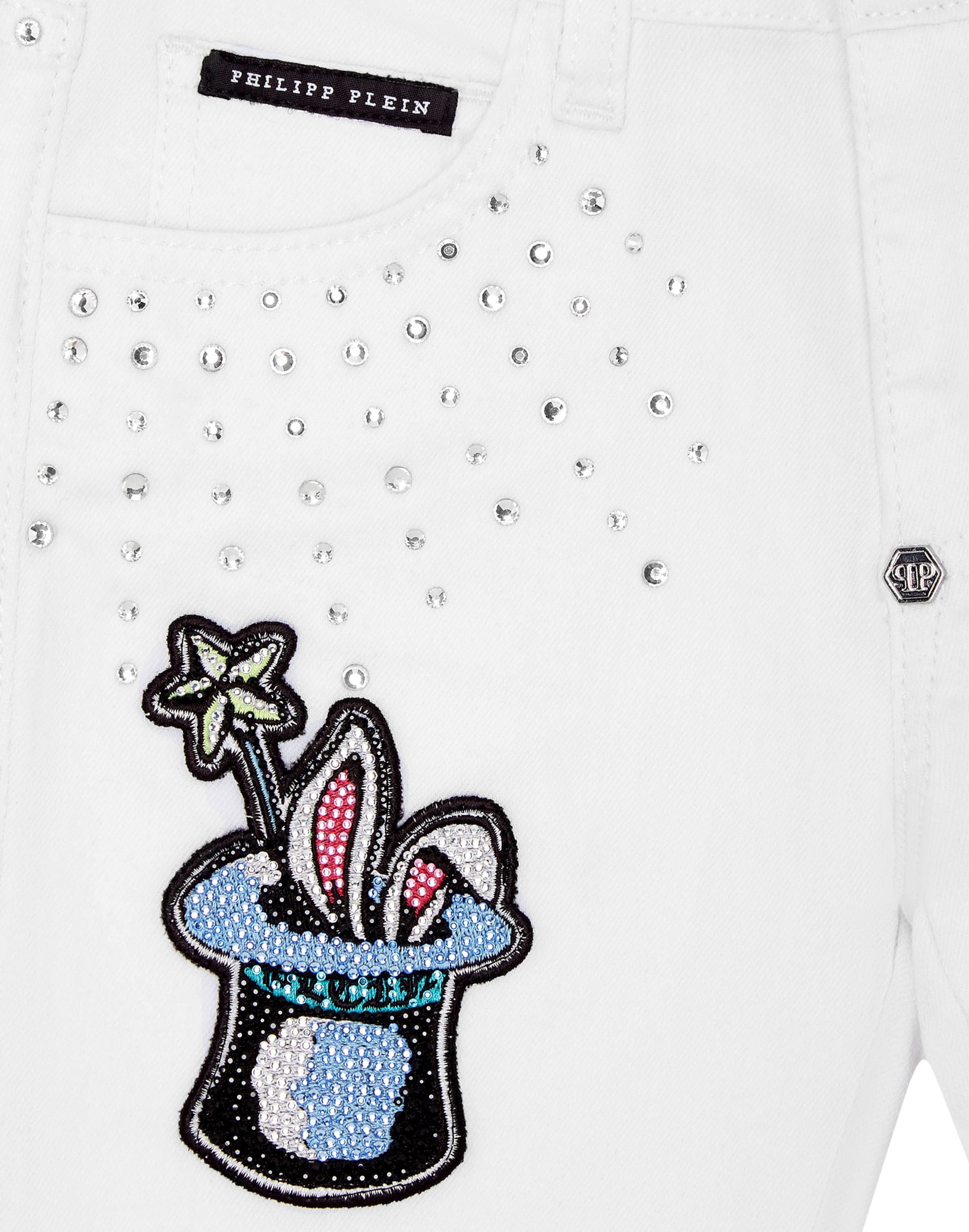 Philipp Plein Regular Jeans 'Circus' in Weiß