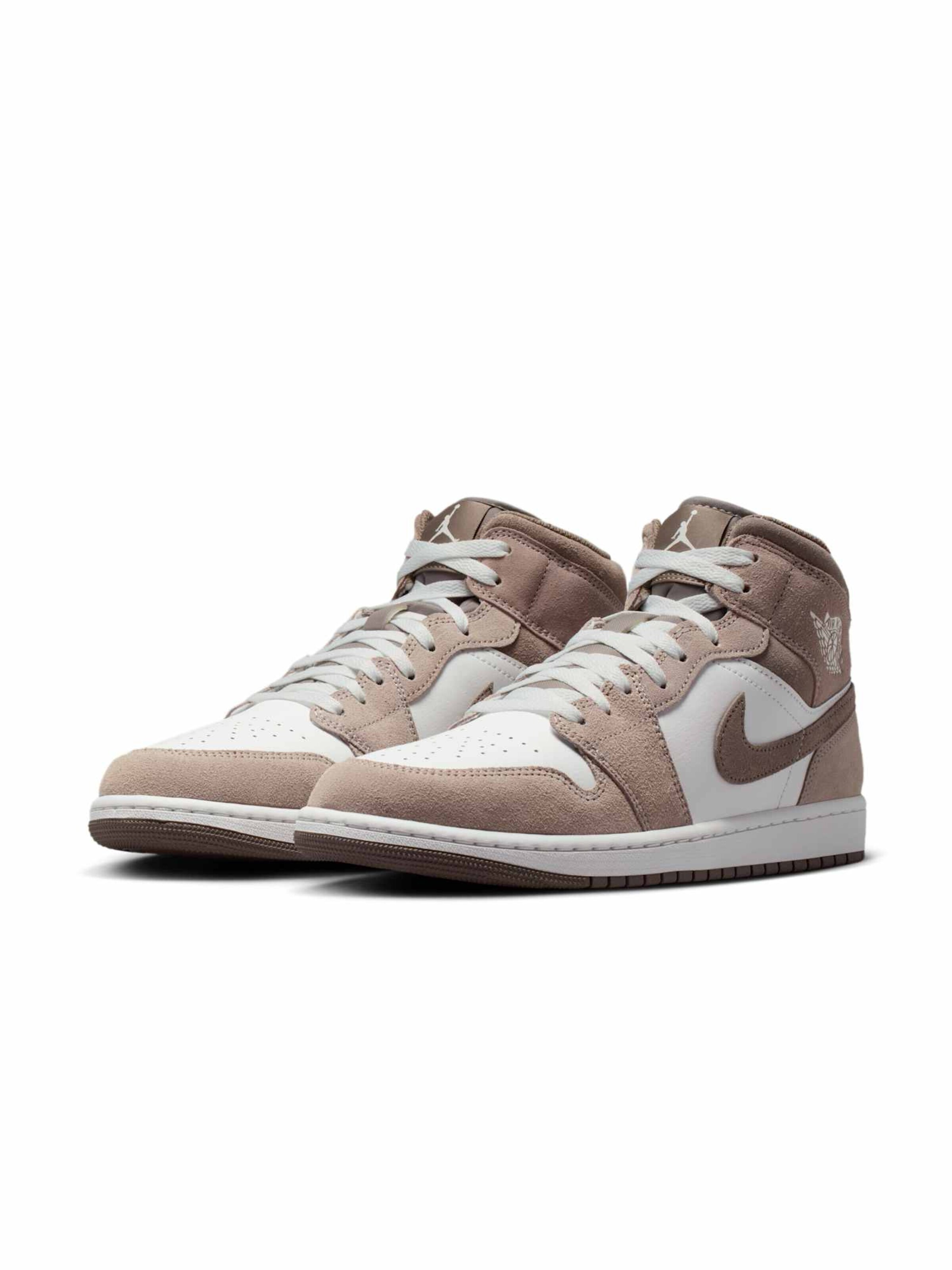 Jordan Športni čevelj 'Air Jordan 1 Mid Herrenschuh' | siva barva