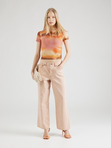 TOPSHOP Wide leg Jeans 'Column' i orange