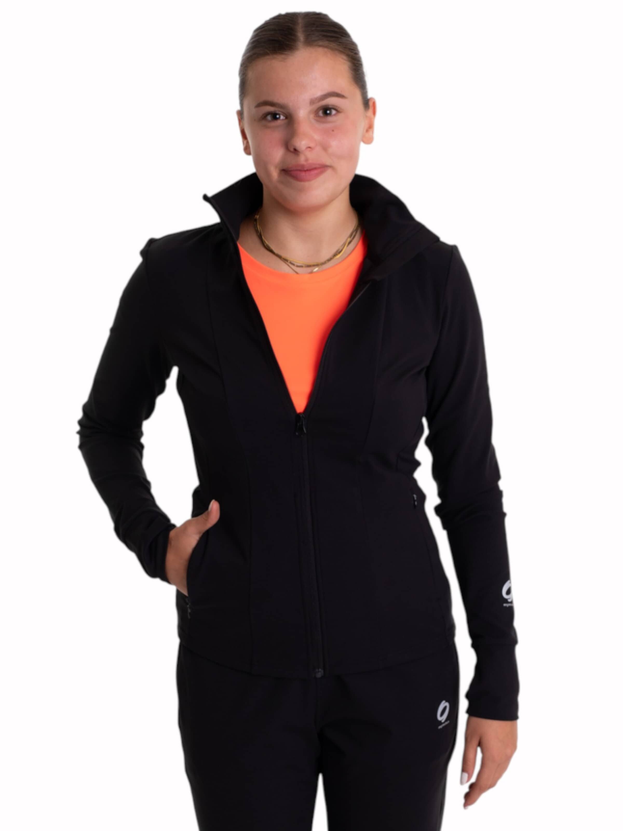 mymotus Sportovní bunda 'mymotus®, ladies comfort jacket RW41' – černá: přední strana