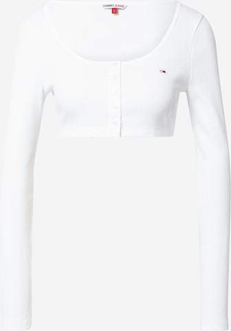 Cardigan Tommy Jeans en blanc : devant