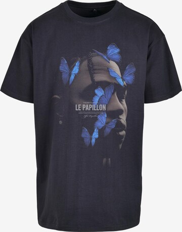 MT Upscale Shirt 'Le Papillon' in Blauw: voorkant