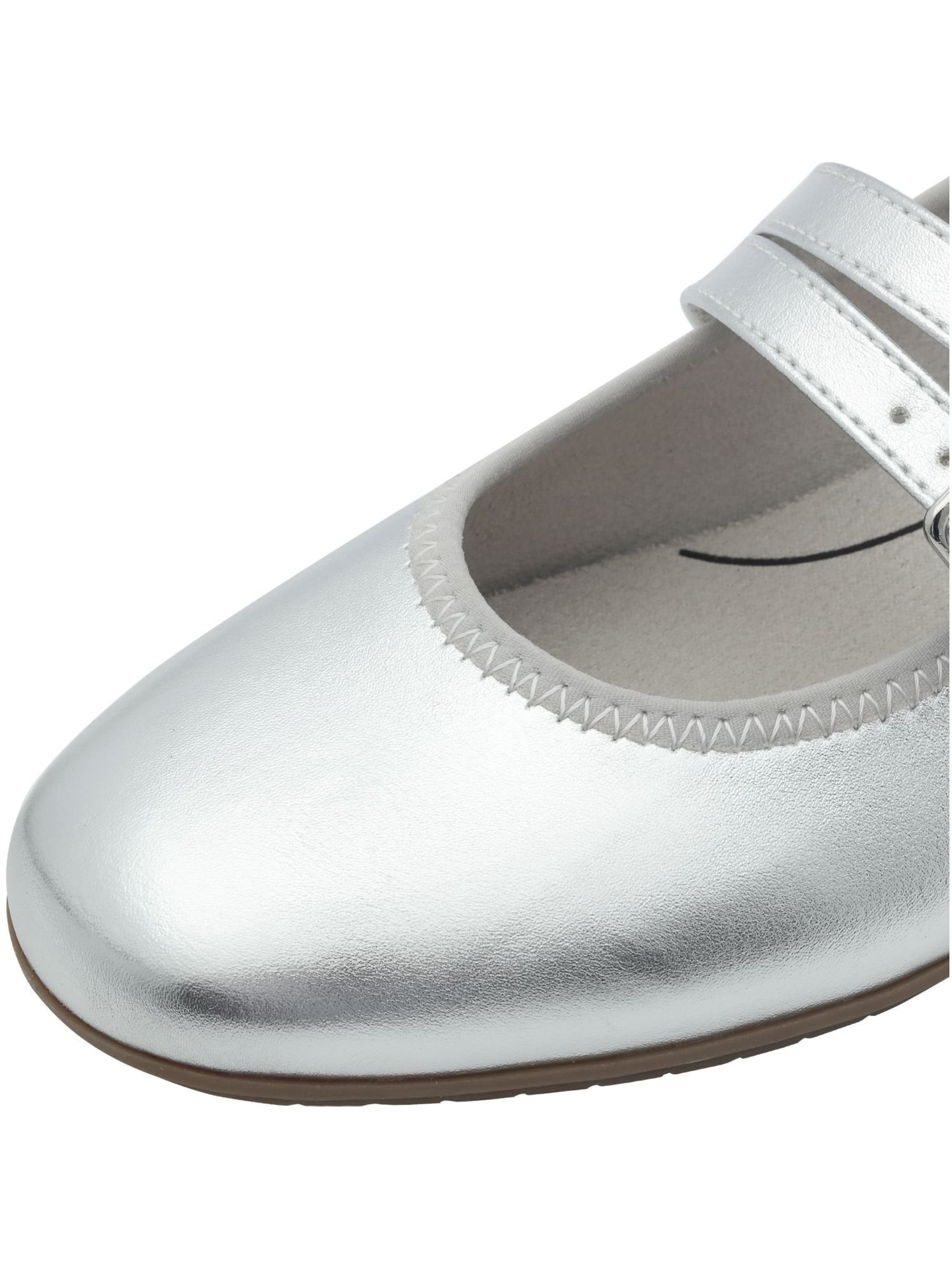 JANA Ballerina met riempjes in Zilver