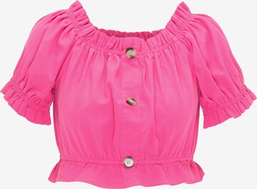 IZIA Blouse in Pink: front