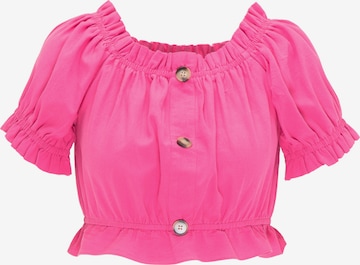 Camicia da donna di IZIA in rosa: frontale