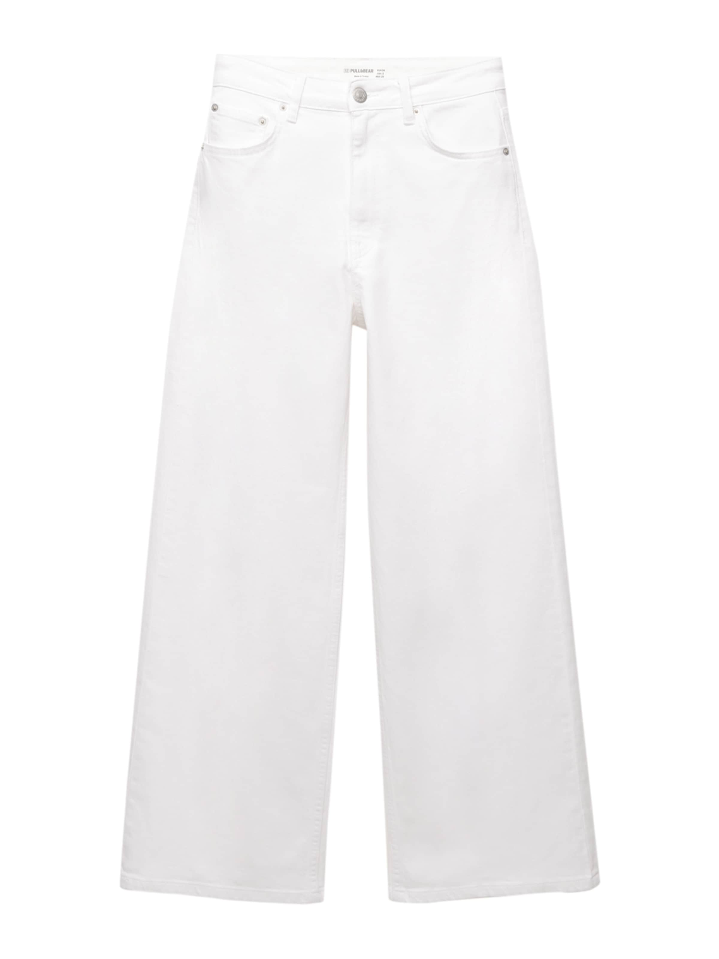 Baggy Jean Pull&Bear en blanc : devant