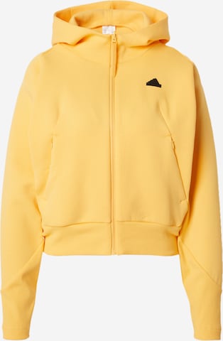 ADIDAS SPORTSWEAR - Sudadera con cremallera deportiva 'Z.N.E.' en amarillo: frente