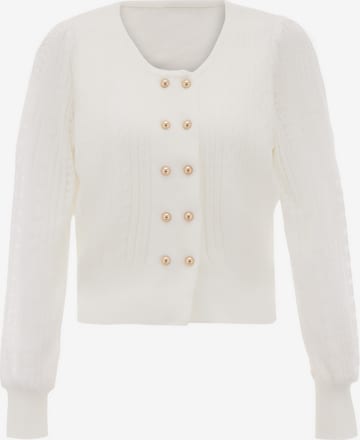 Cardigan NAEMI en blanc : devant