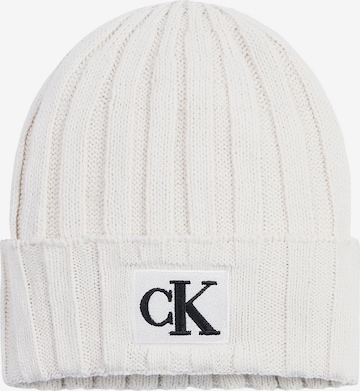 Bonnet Calvin Klein Jeans en beige : devant