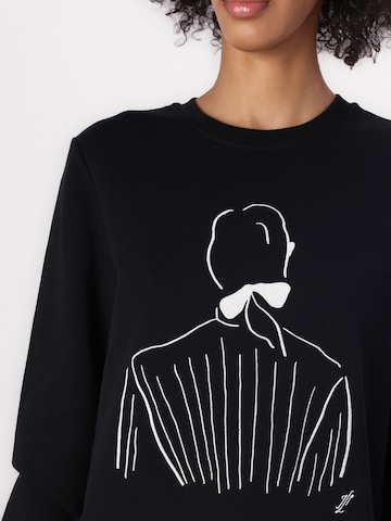 Karl Lagerfeld Sweatshirt 'Karl Lagerfeld x Jorge Parra' in Schwarz