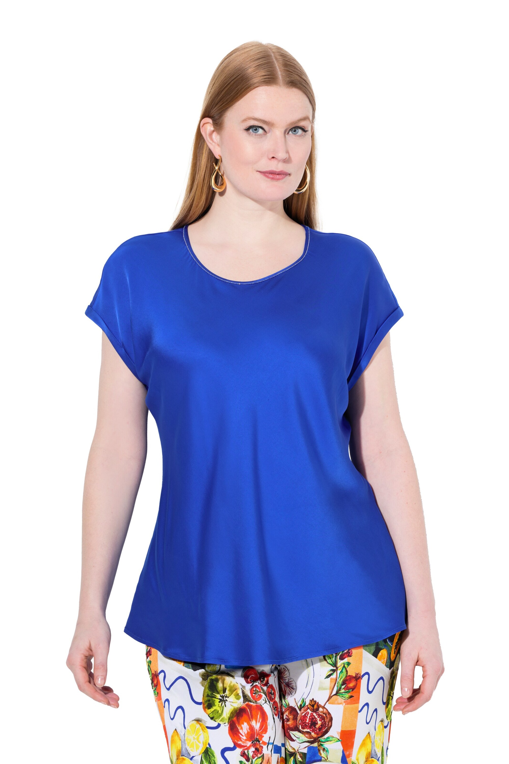 Ulla Popken Bluse in Blau: Vorderseite