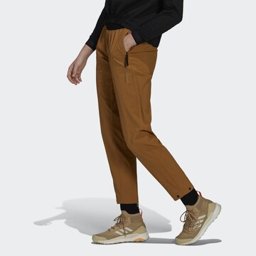 ADIDAS TERREX Loose fit Outdoor Pants 'Liteflex' in Brown