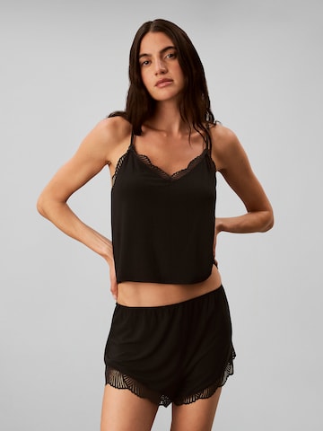 Calvin Klein Schlafshirt in Schwarz: Vorderseite