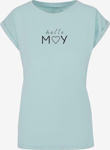 Merchcode Shirt 'Spring - Hello May' in Blauw: voorkant