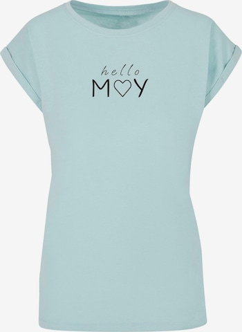 Merchcode Shirt 'Spring - Hello May' in Blauw: voorkant