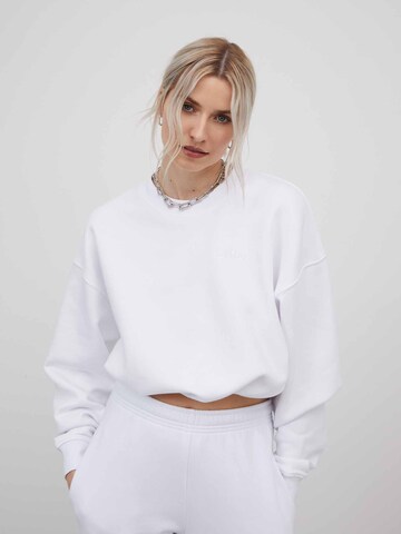 Sweat-shirt 'Rosa' LeGer by Lena Gercke en blanc : devant