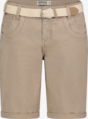 Sublevel Shorts in Beige: Vorderseite