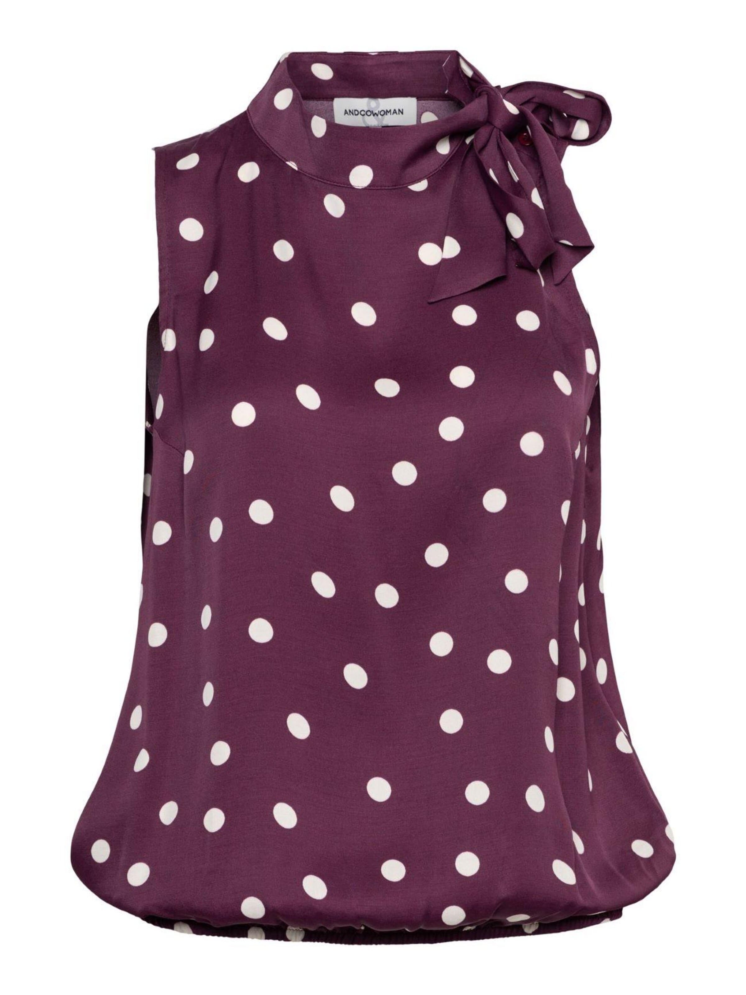 &co woman Top '&Co Woman Amelia dot bordo' in Rood: voorkant