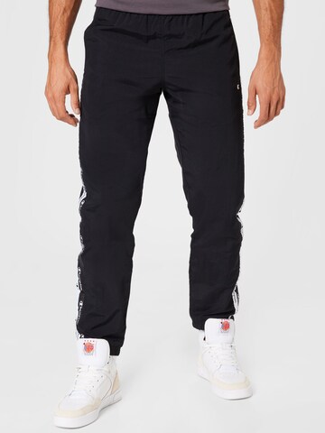 Regular Pantaloni sport de la Champion Authentic Athletic Apparel pe negru: față