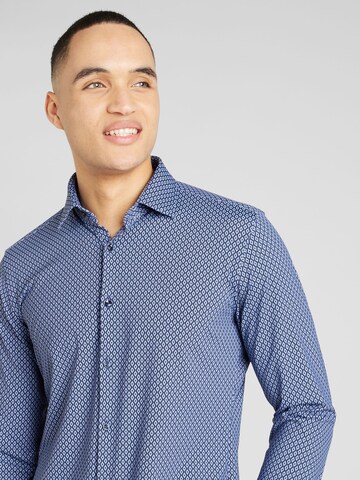 HUGO Slim fit Button Up Shirt 'Kenno' in Blue