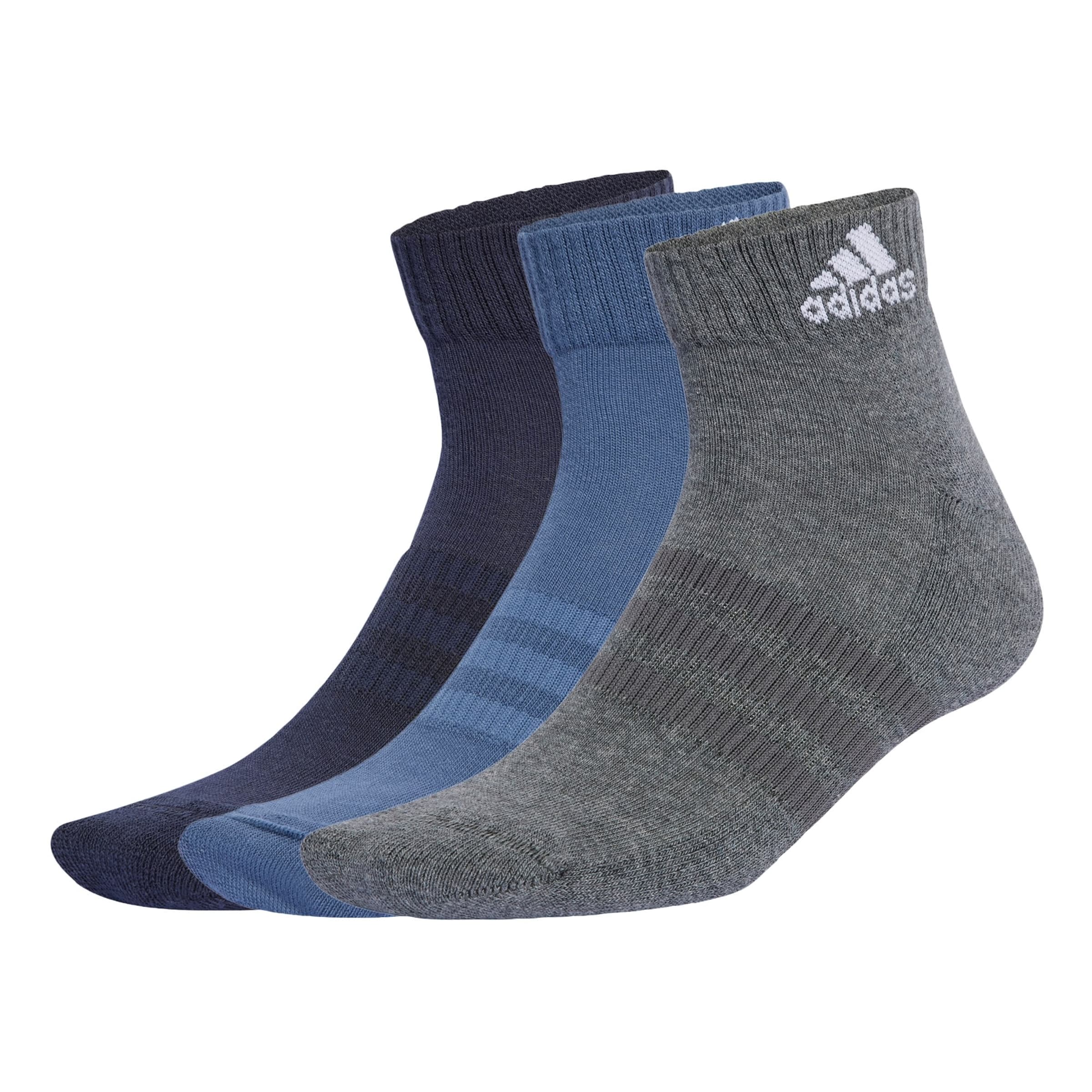 ADIDAS PERFORMANCE - Calcetines deportivos 'Cushioned Sportswear Ankle 3 Pairs' en azul: frente