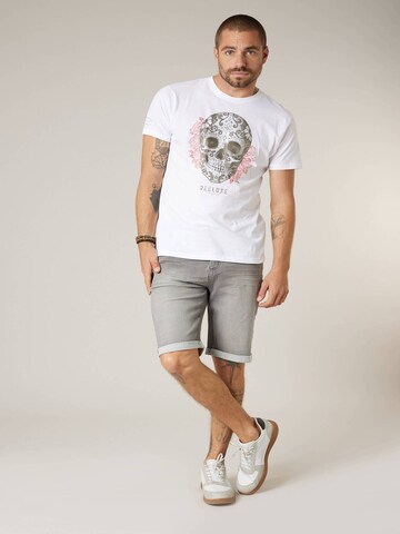 T-Shirt 'Calabera' Deeluxe en blanc