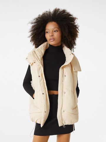 Gilet di Bershka in beige: frontale