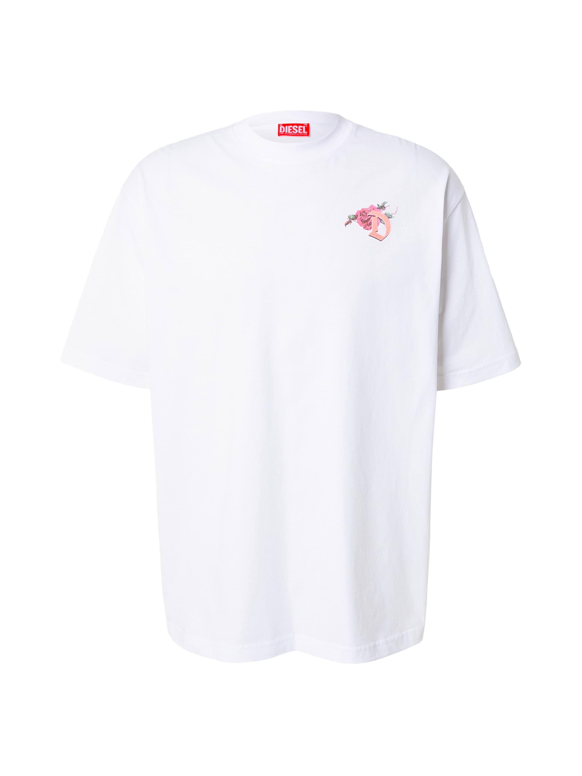 DIESEL Футболка 'T-BOGGY-V4' в Белый: спереди