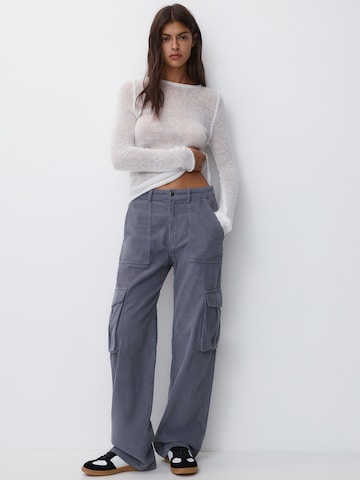 Pull&Bear Regular Cargo Pants in Grey