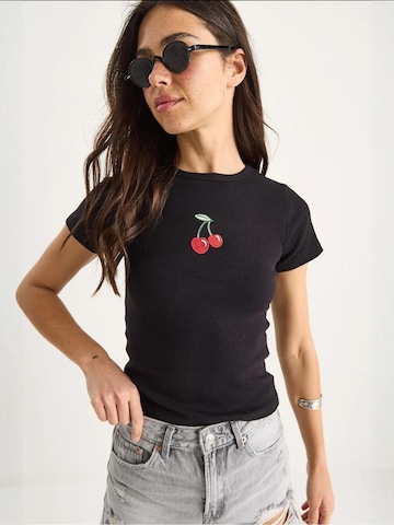 Bianco Lucci T-Shirt in Schwarz