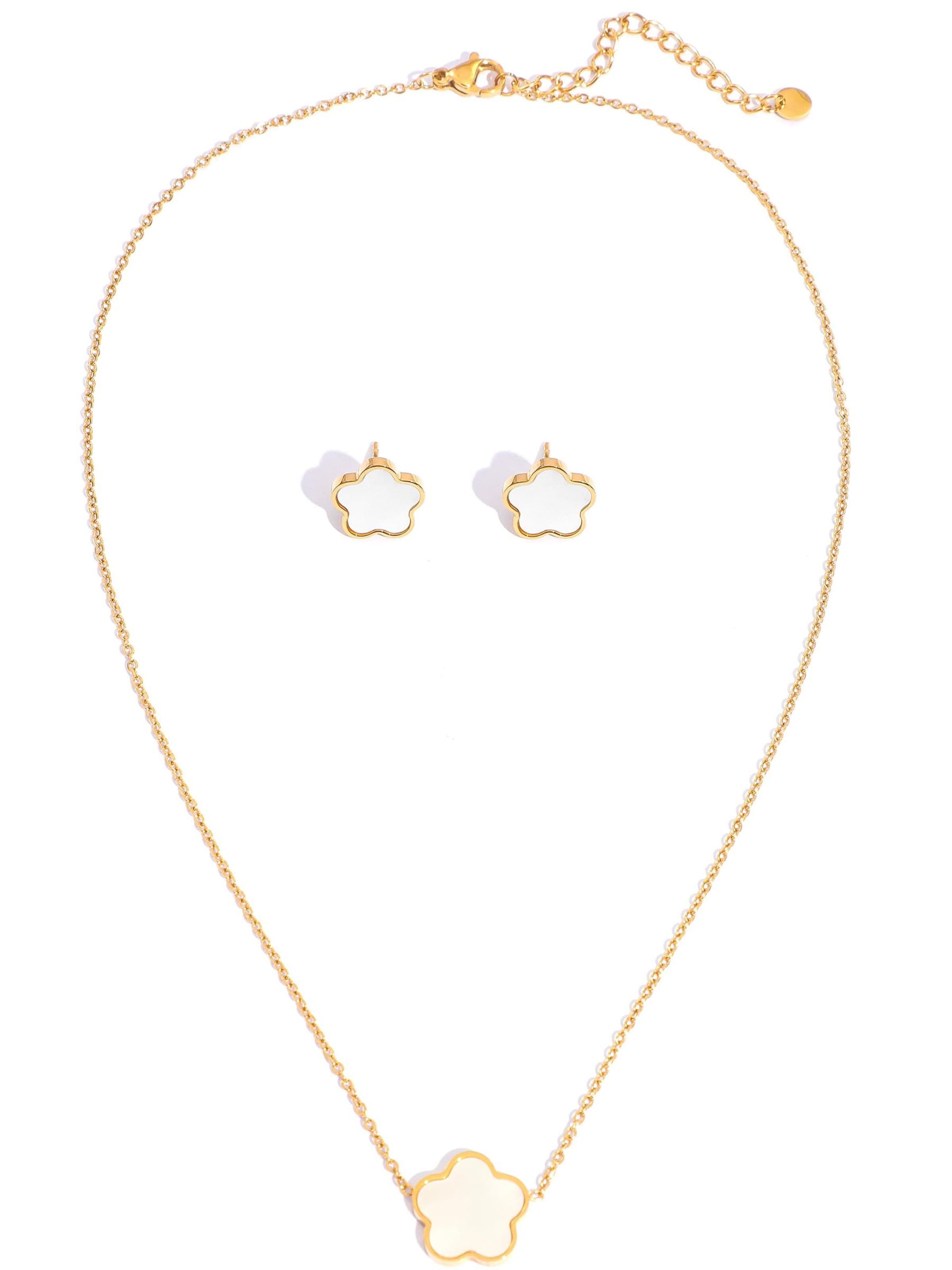 NTHIRTYTHREE Jewelry Set in White: front