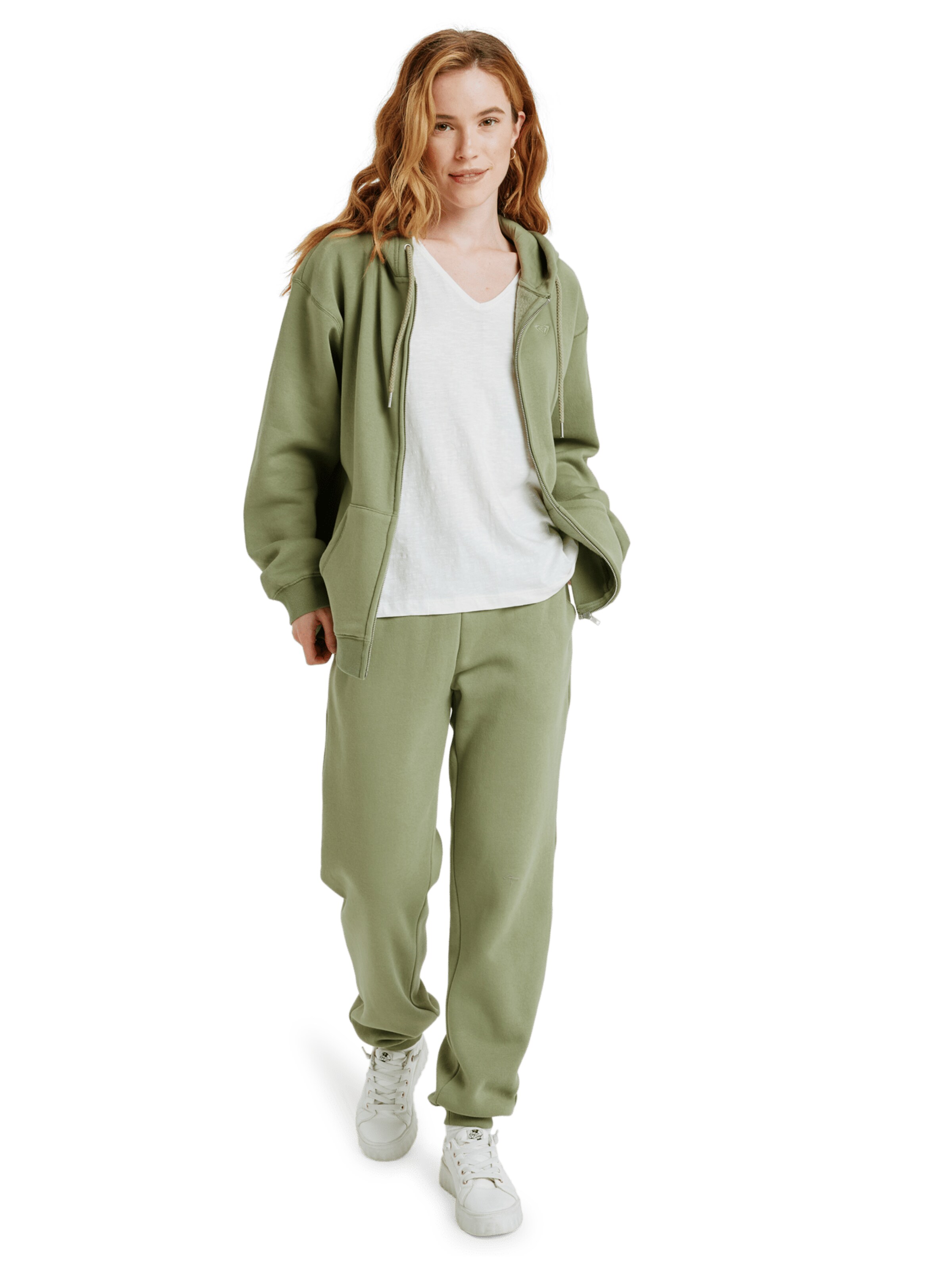 ROXY Zip-Up Hoodie 'Surf Stoked' in Green