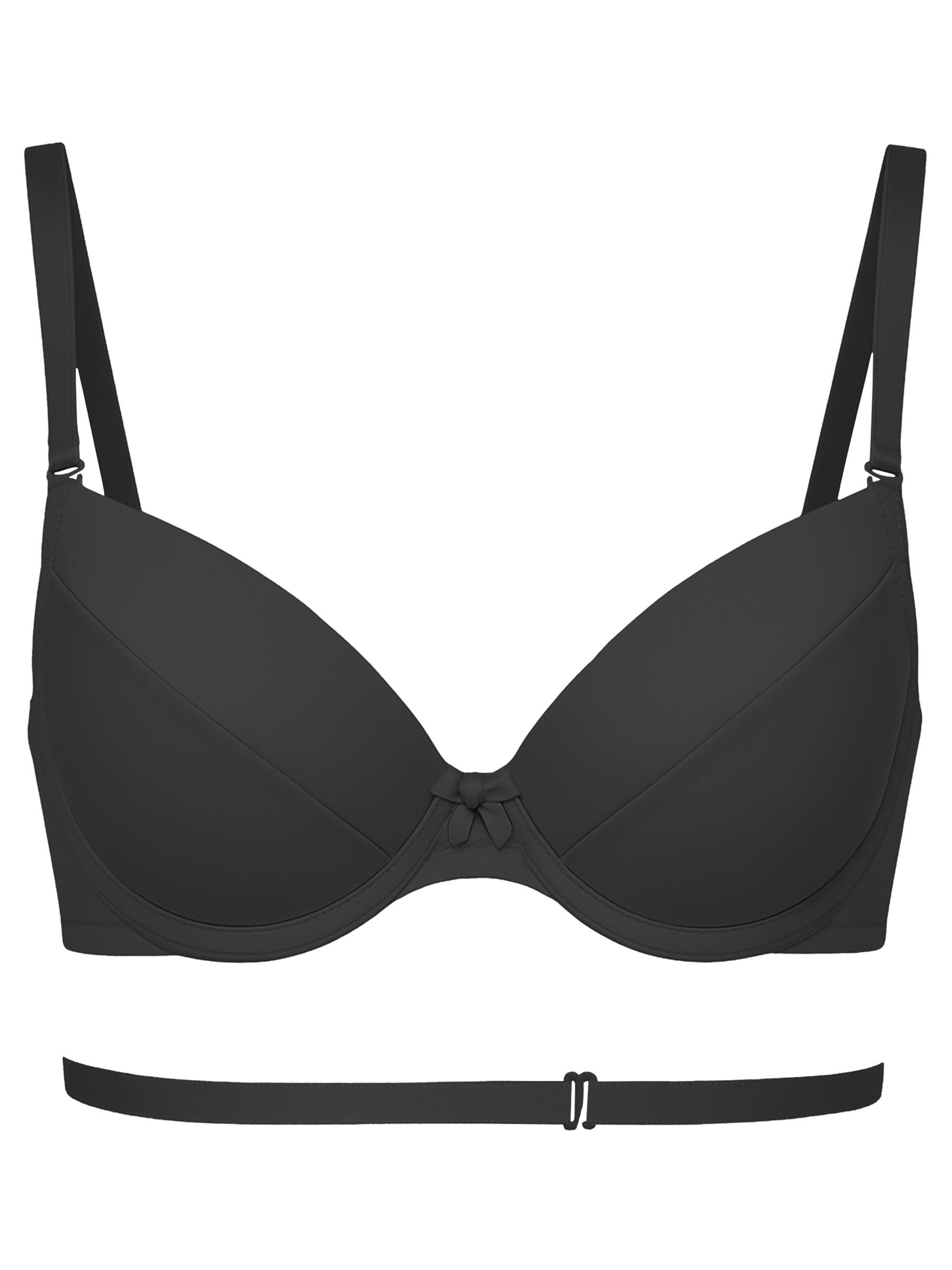 Vivisence Push-up BH 'Kate 1011' in Zwart: voorkant