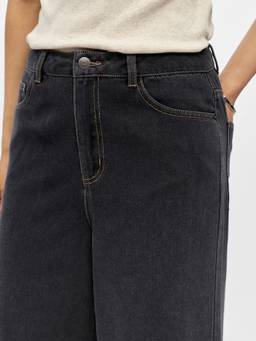 OBJECT Wide leg Jeans 'OBJLuca' in Black