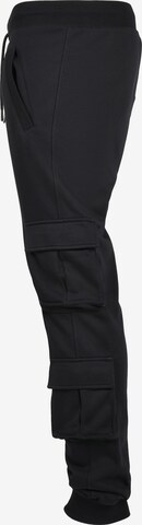 Urban Classics Tapered Cargo Pants in Black
