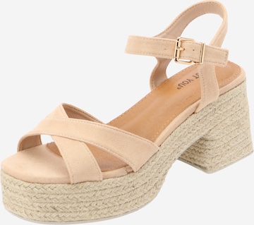 ABOUT YOU Sandaal 'Alina' in Beige: voorkant