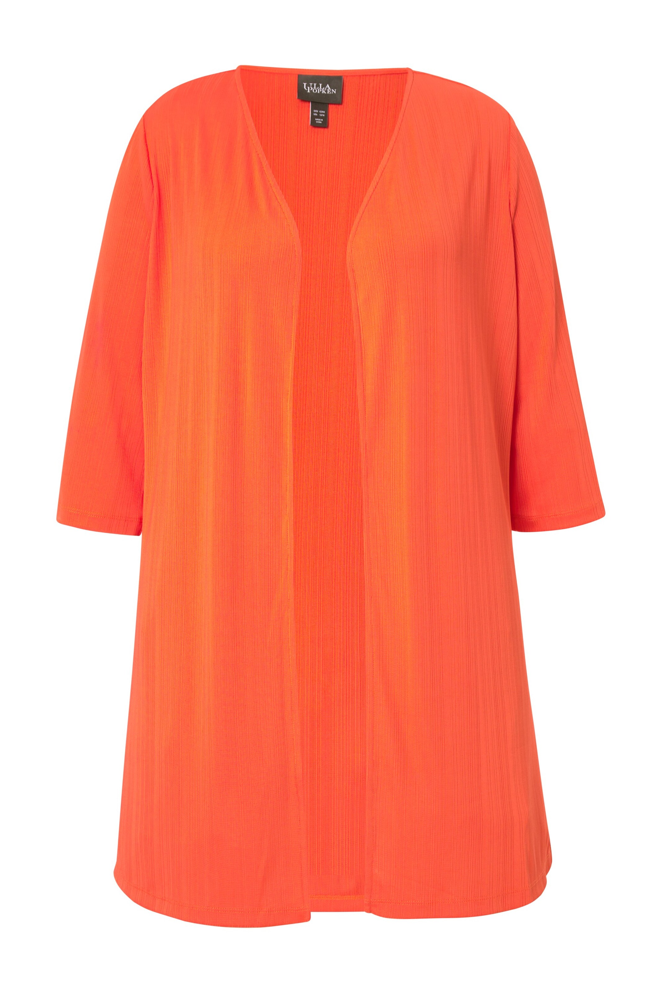 Ulla Popken Strickjacke in Orange: Vorderseite