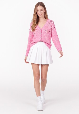 MYMO Gebreid vest 'Young Fashion' in Roze