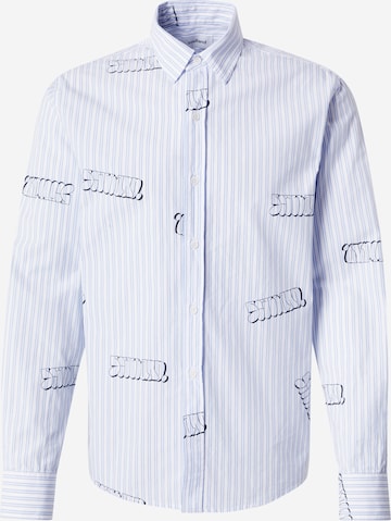 Coupe regular Chemise 'RADO' Soulland en bleu : devant
