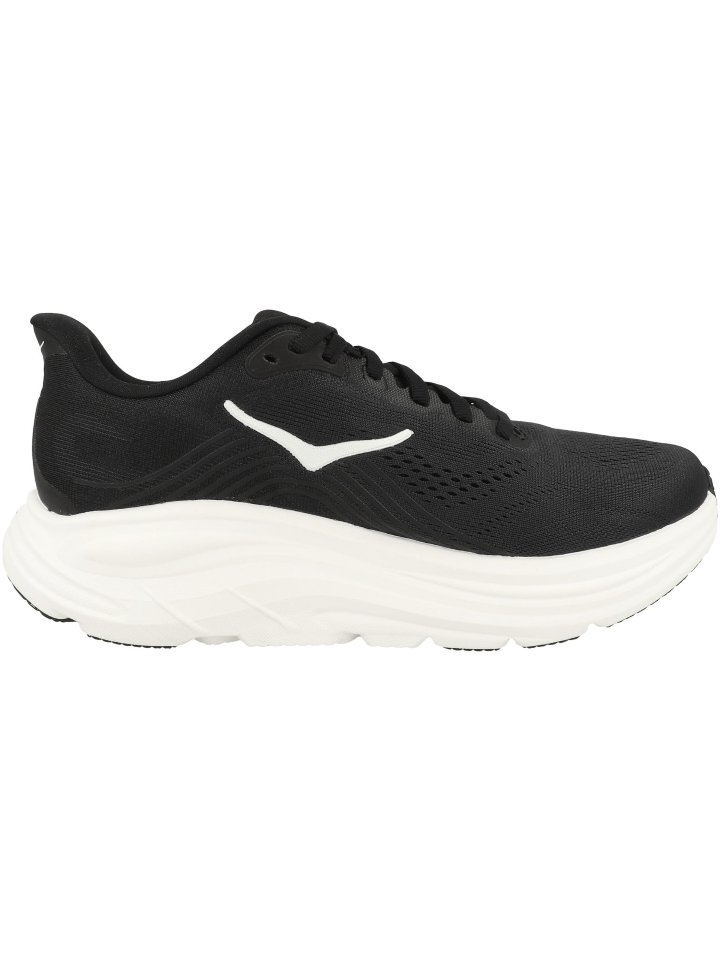 Chaussure de course 'Clifton 11' HOKA en noir : sur le côté