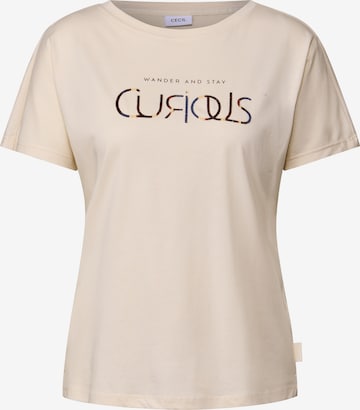 CECIL T-Shirt in Beige: Vorderseite