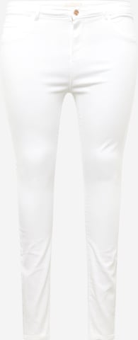 ONLY Carmakoma Skinny Jeans 'THUNDER' i hvid: forside