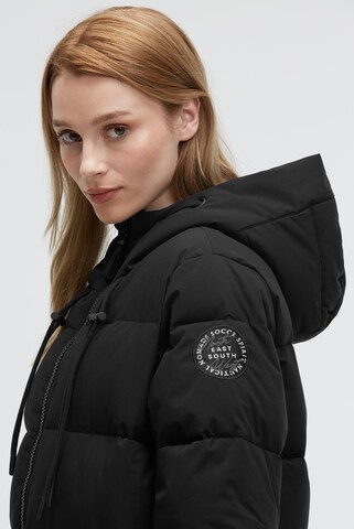 Soccx Stepp-Parka mit hochgeschlossener Kapuze in Schwarz