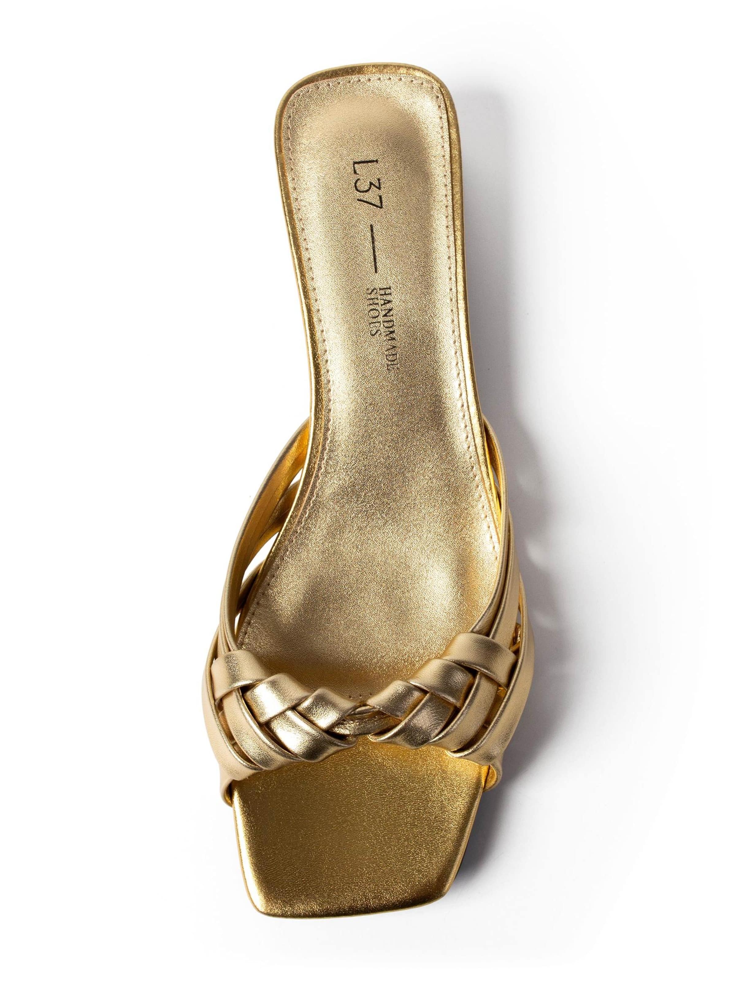 L37 HANDMADE SHOES - Zapatos abiertos 'SMELLS LIKE SPIRIT' en oro