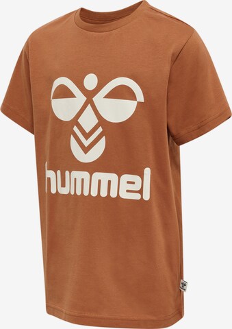 Hummel T-Shirt 'Tres' in Braun